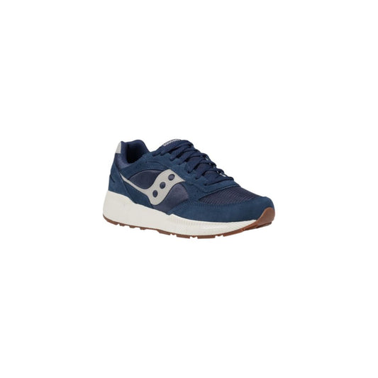 Blue Leather Athletic Sneakers