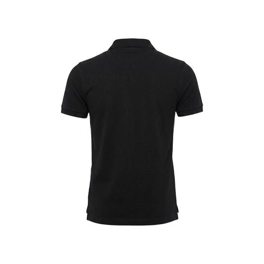 Black Cotton Polo Shirt