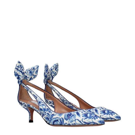 Blue Paillettes High Heel Pumps