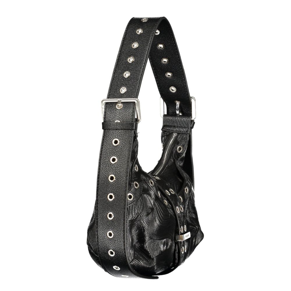 Black Polyurethane Women's Mini Bag