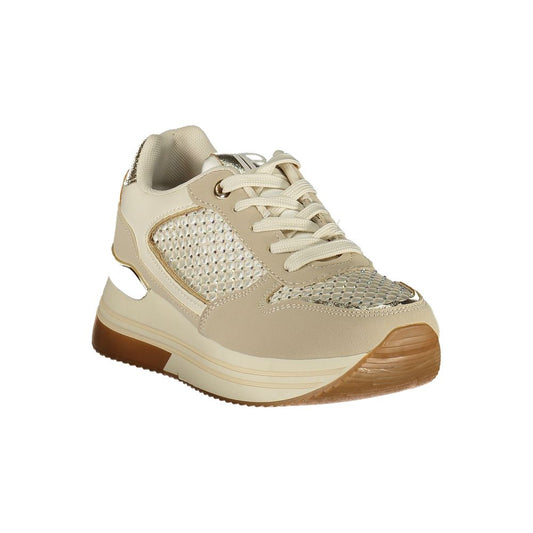 Beige Polyurethane Women Sneaker