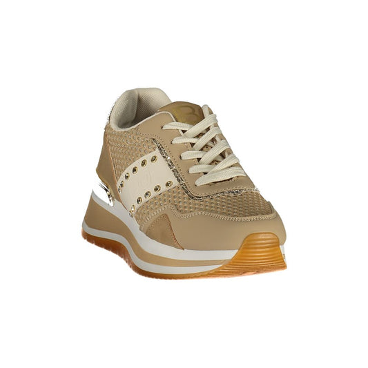 Beige Polyurethane Woman Sneaker