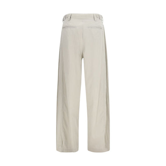 Gray Silk Casual Pants