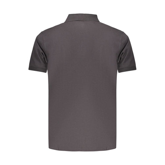 Black Cotton Men Polo Shirt
