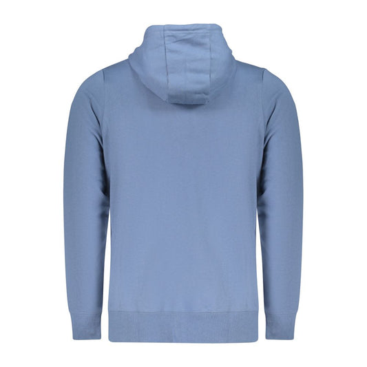 "Blu Cotton Mens Sweatshirt with Hood"