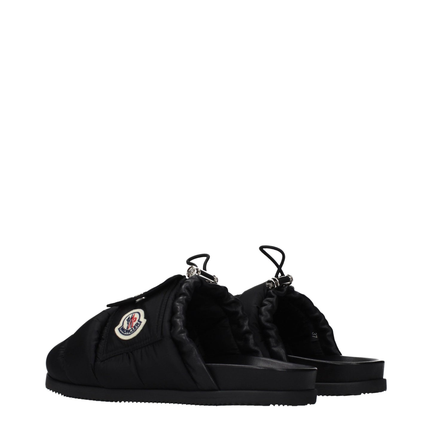 Black Fabric Slippers