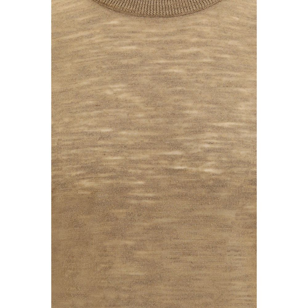 Beige Linen Shortsleeve Shirt