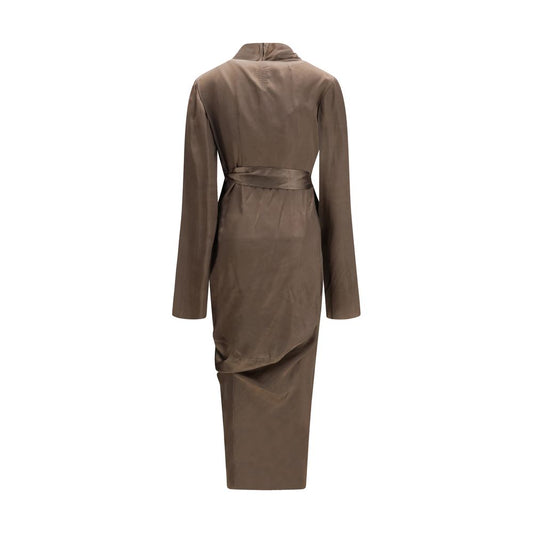 Brown Copper Casual Dress