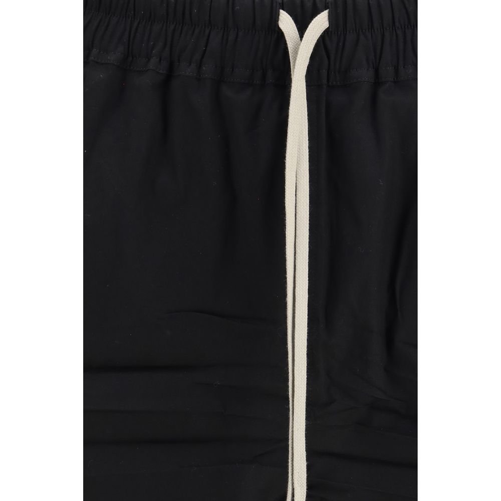 Black Cotton Bermuda Shorts