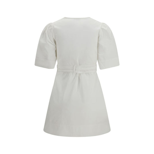 White Cotton Casual Dress