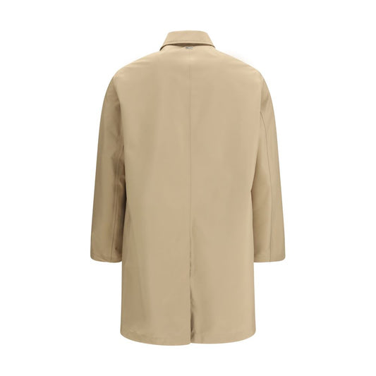 Beige Polyester Trench Coat