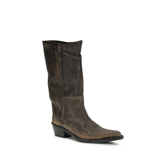 Brown Calf Leather Bos Taurus Boots