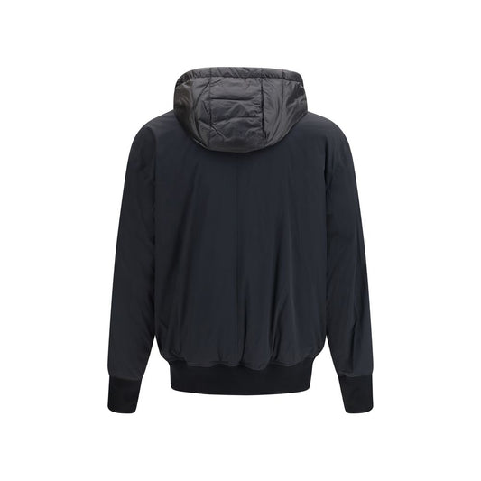 Black Nylon Bomber