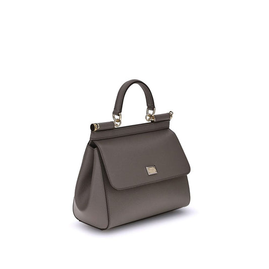 Gray Calf Leather Bos Taurus Handbag