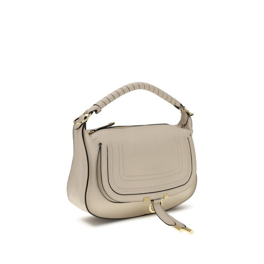 Beige Calf Leather Bos Taurus Shoulder Bag