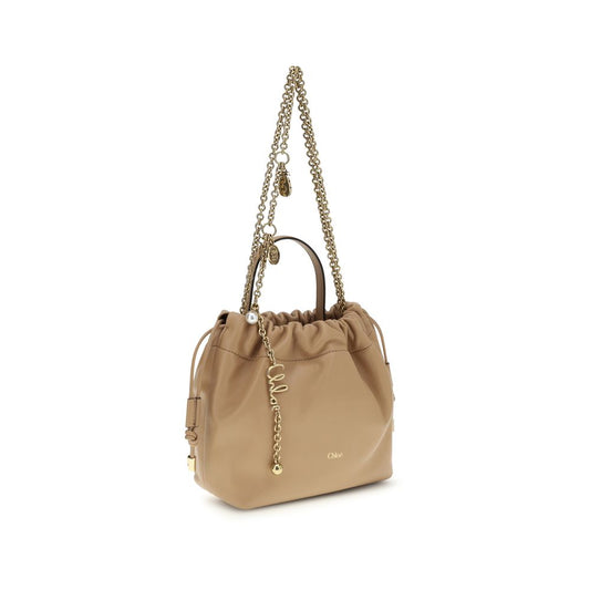 Beige Lamb Ovis Aries Shoulder Bag