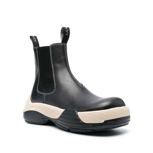 Black Calfskin Chelsea Boots