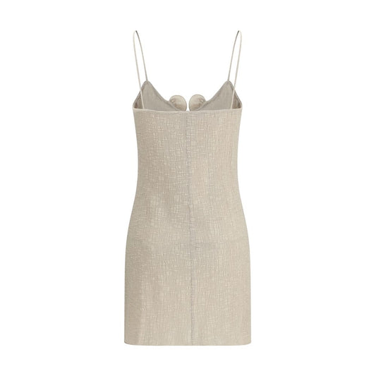 Beige Lyocell Casual Dress