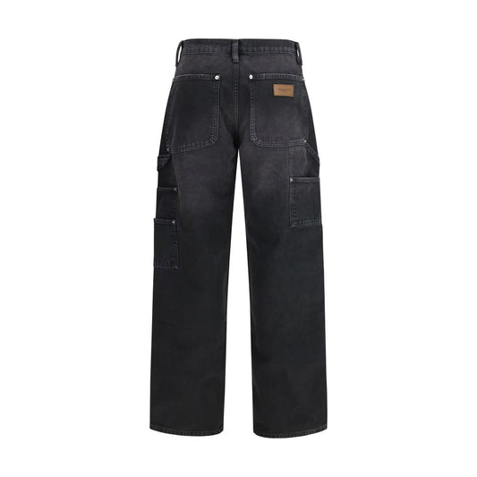 Black Cotton Cargo Pants