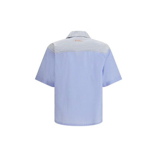 Blue Cotton Pattern Shirt