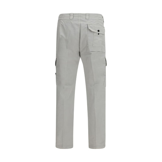 Gray Cotton Cargo Pants