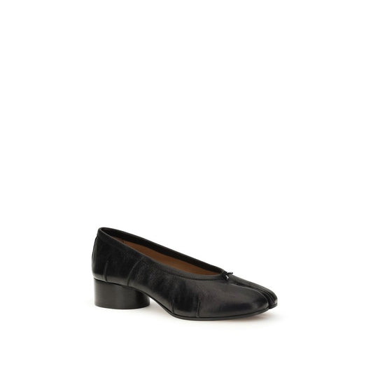 Black Calf Leather Bos Taurus Ballet Flats