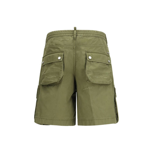 Bicolor Cotton Bermuda Shorts