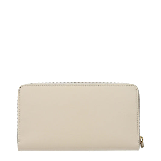 Beige Leather Wallet