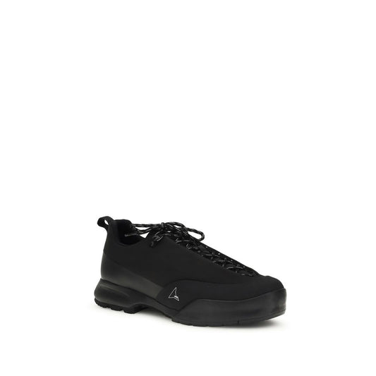 Black Nylon Athletic Sneakers