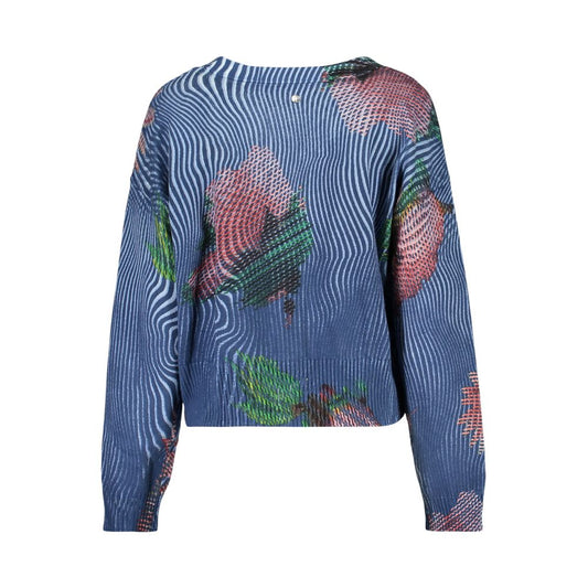 Blue Cotton Womens Cardigan