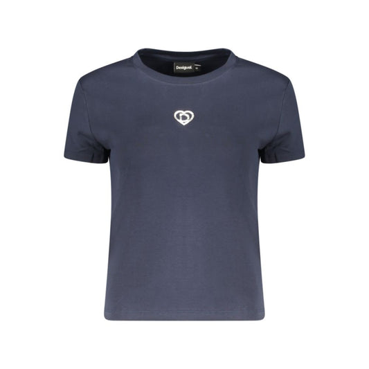 Blue Cotton Women's T-Shirt