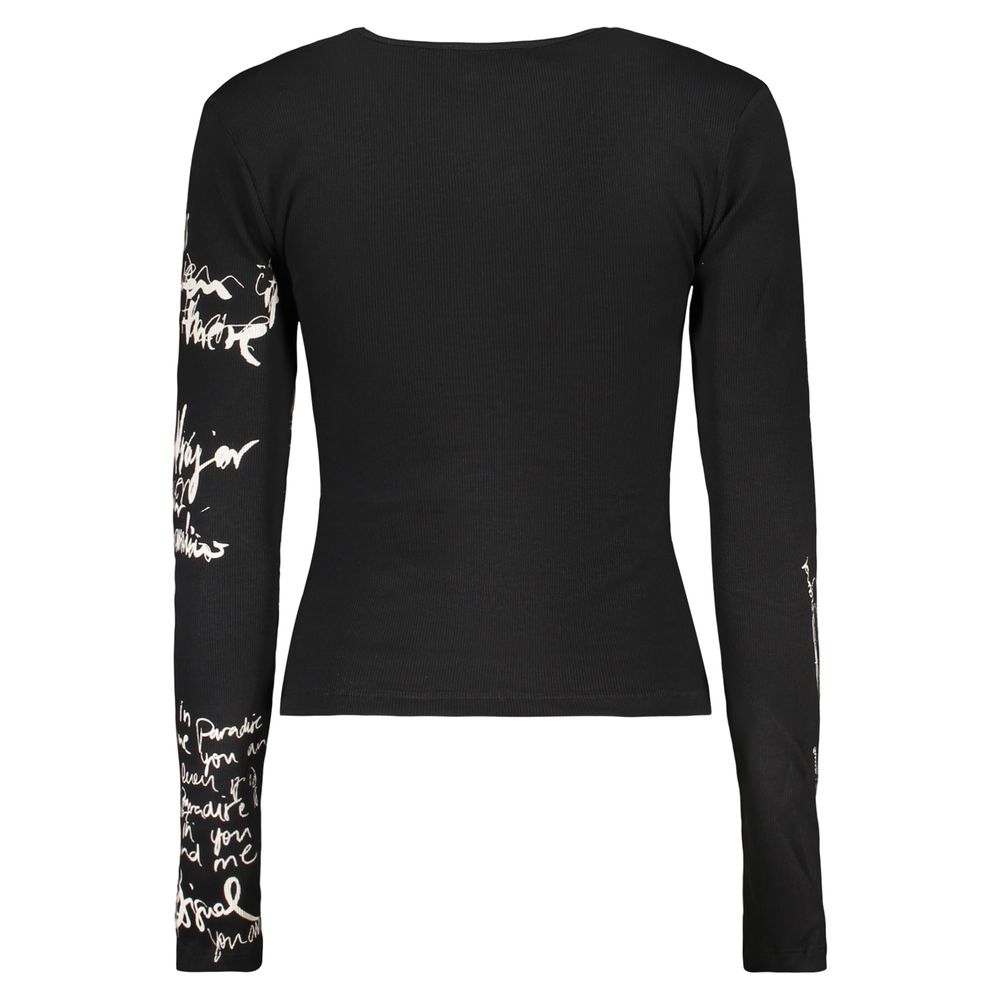 Black Cotton Women Sweater
