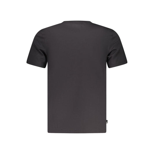 Black Cotton Men T-Shirt