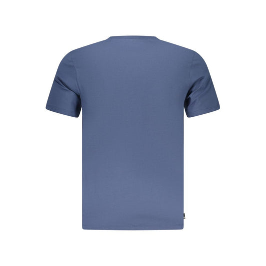 Blue Cotton Men T-Shirt