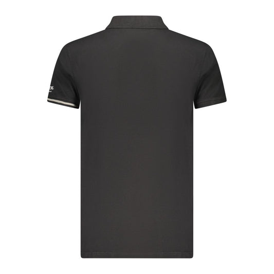 Black Cotton Men Polo Shirt