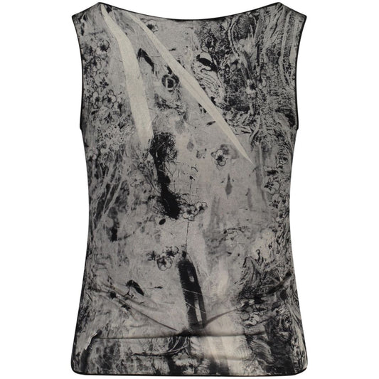 Black Viscosa Women Tank Top