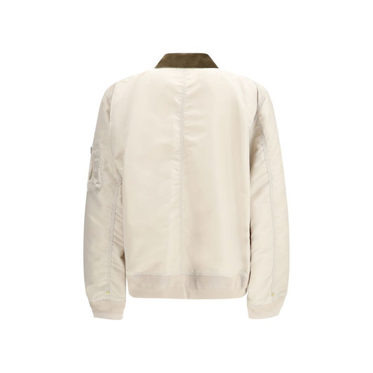 Beige Cotton Bomber