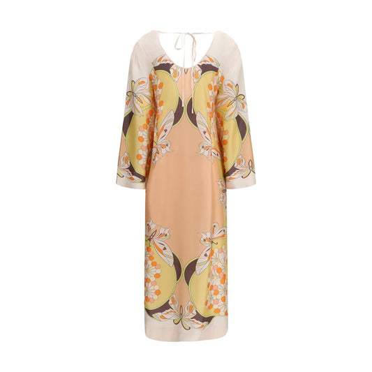 Multicolor Silk Casual Dress