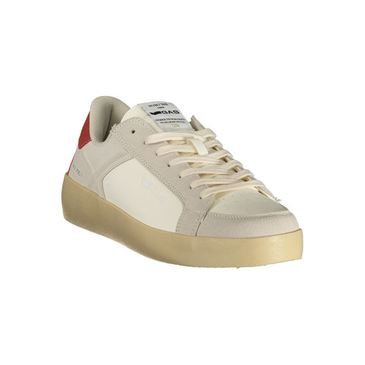 White Polyurethane Men Sneaker