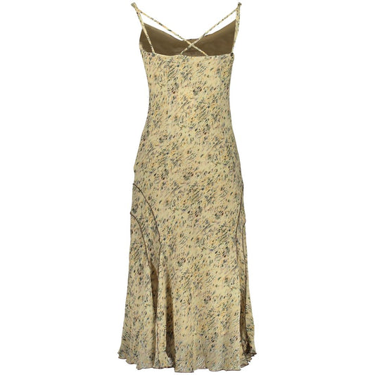 Beige Polyester Women Dress