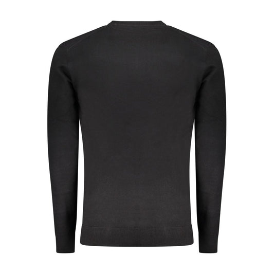 Black Cotton Men's Sweater