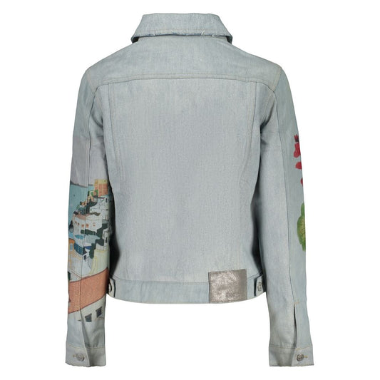 Azzurro Cotton Women Jacket