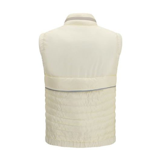 Beige Polyamide Sleveless Jacket