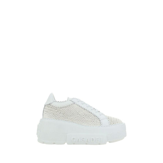 White Other Fibres Platform Sneakers