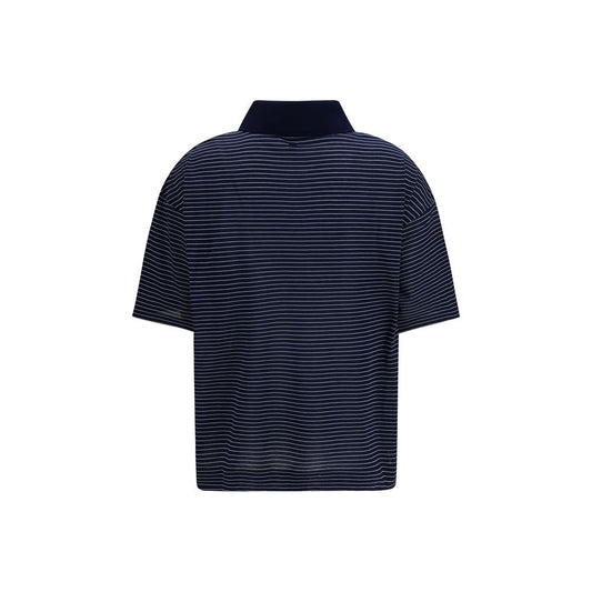 Blue Cotton Polo Shirt