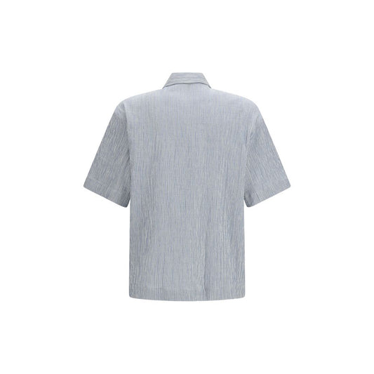 Blue Cotton Shortsleeve Shirt