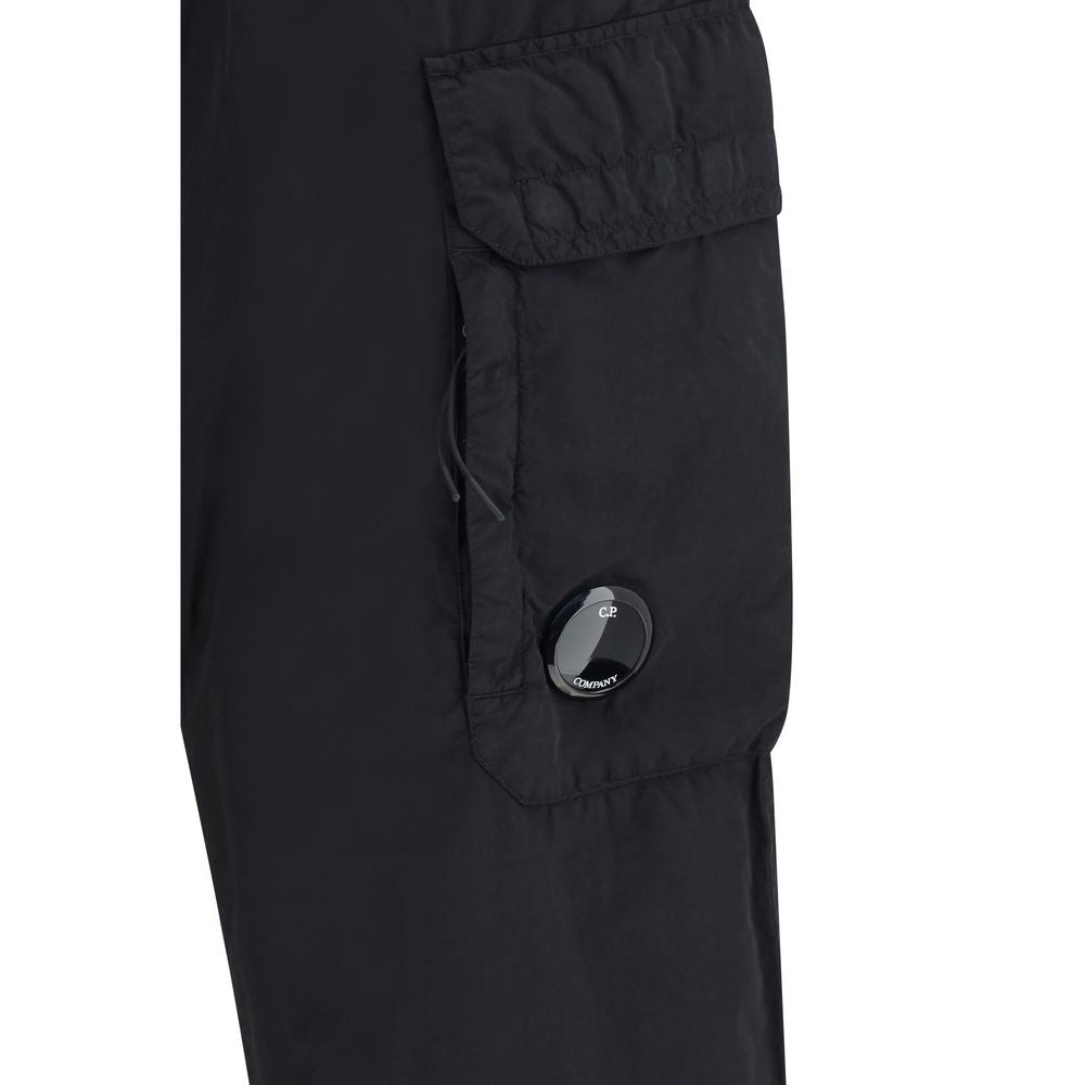 Black Nylon Cargo Pants