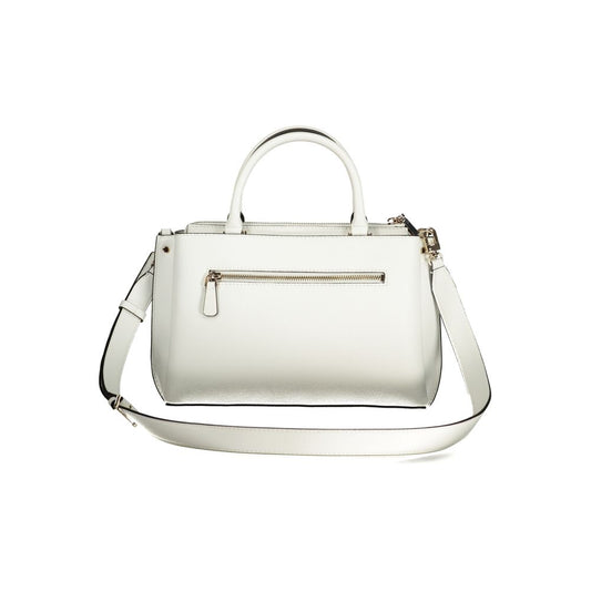 White Polyurethane Women Handbag