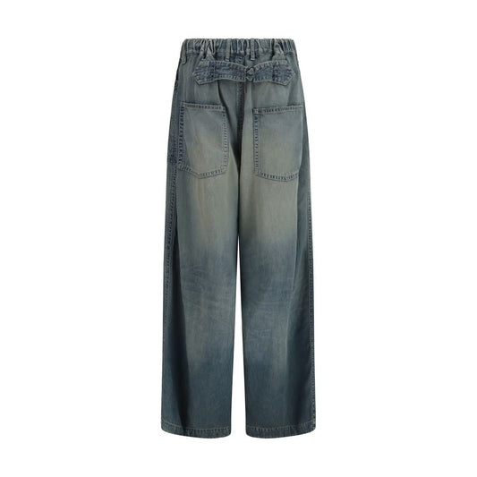 Blue Cotton Relaxed Fit Jeans