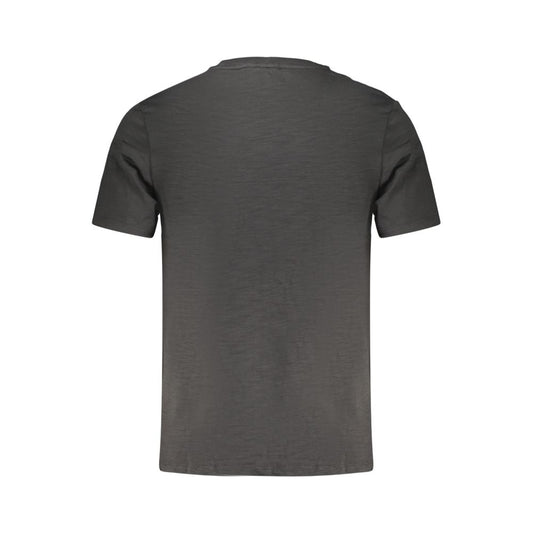 Black Cotton Men T-Shirt